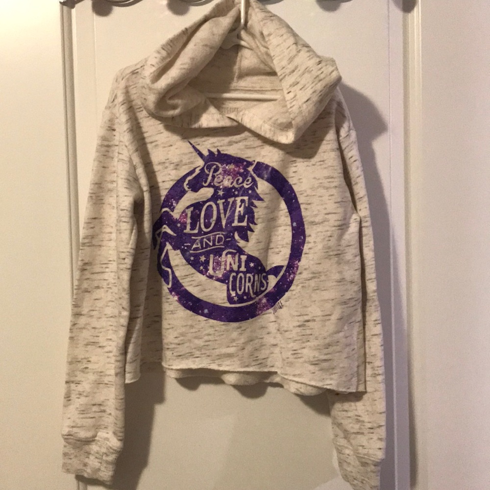 Justice cropped hoodie